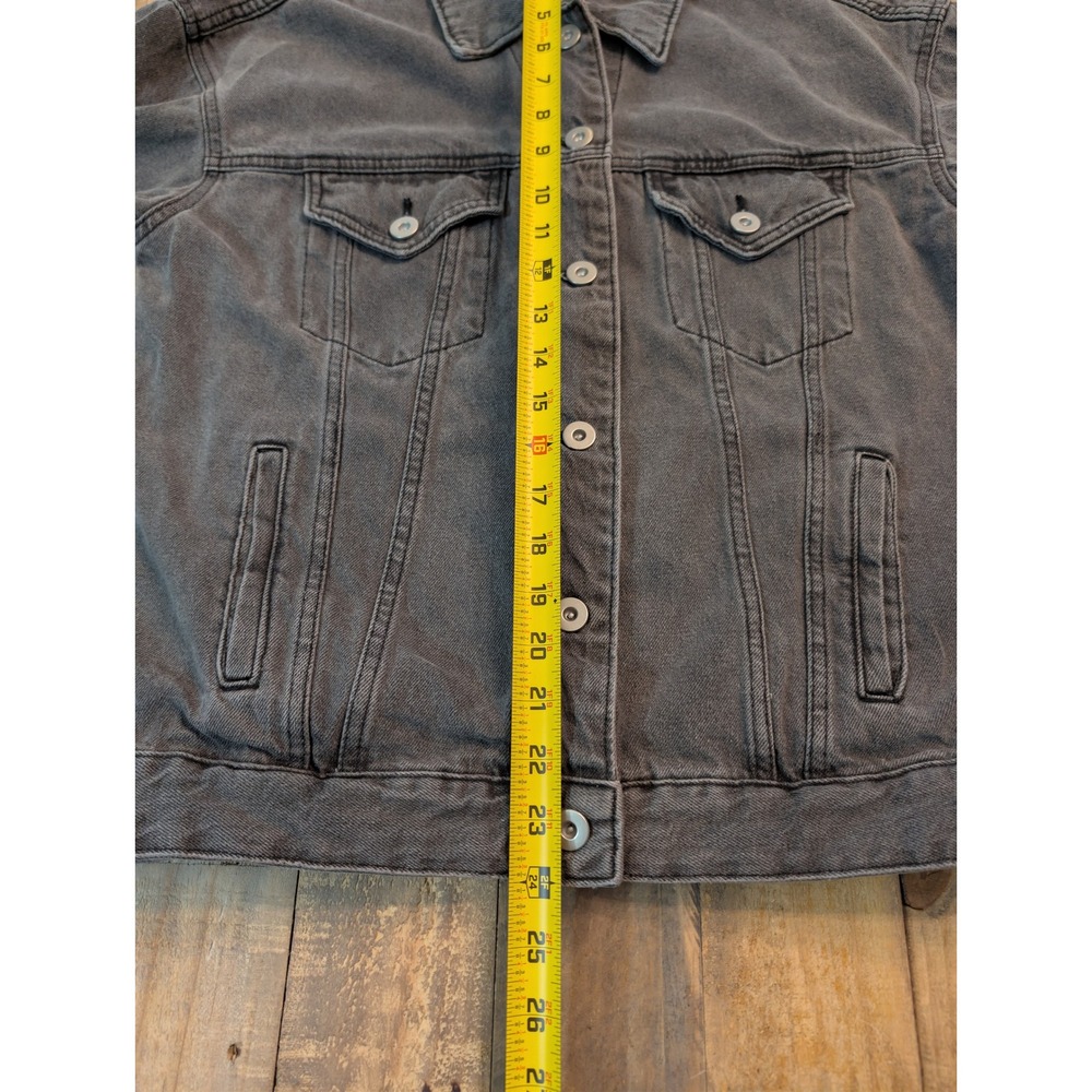 Wild Fable Womens Gray Denim Jacket Trucker Style Size XS Made in Bangladesh - Picture 4 of 8